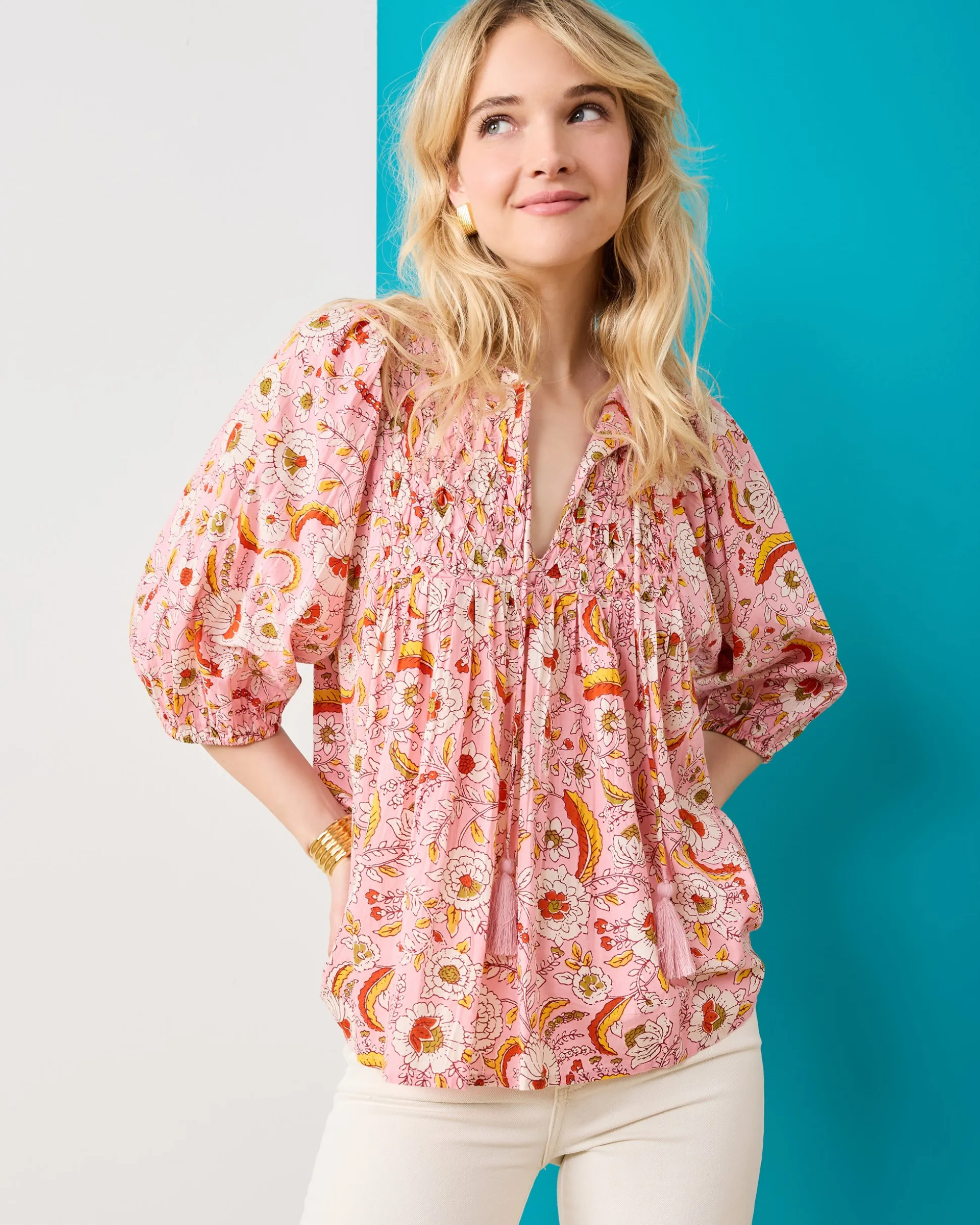 Artifact Blouse in India Bloom