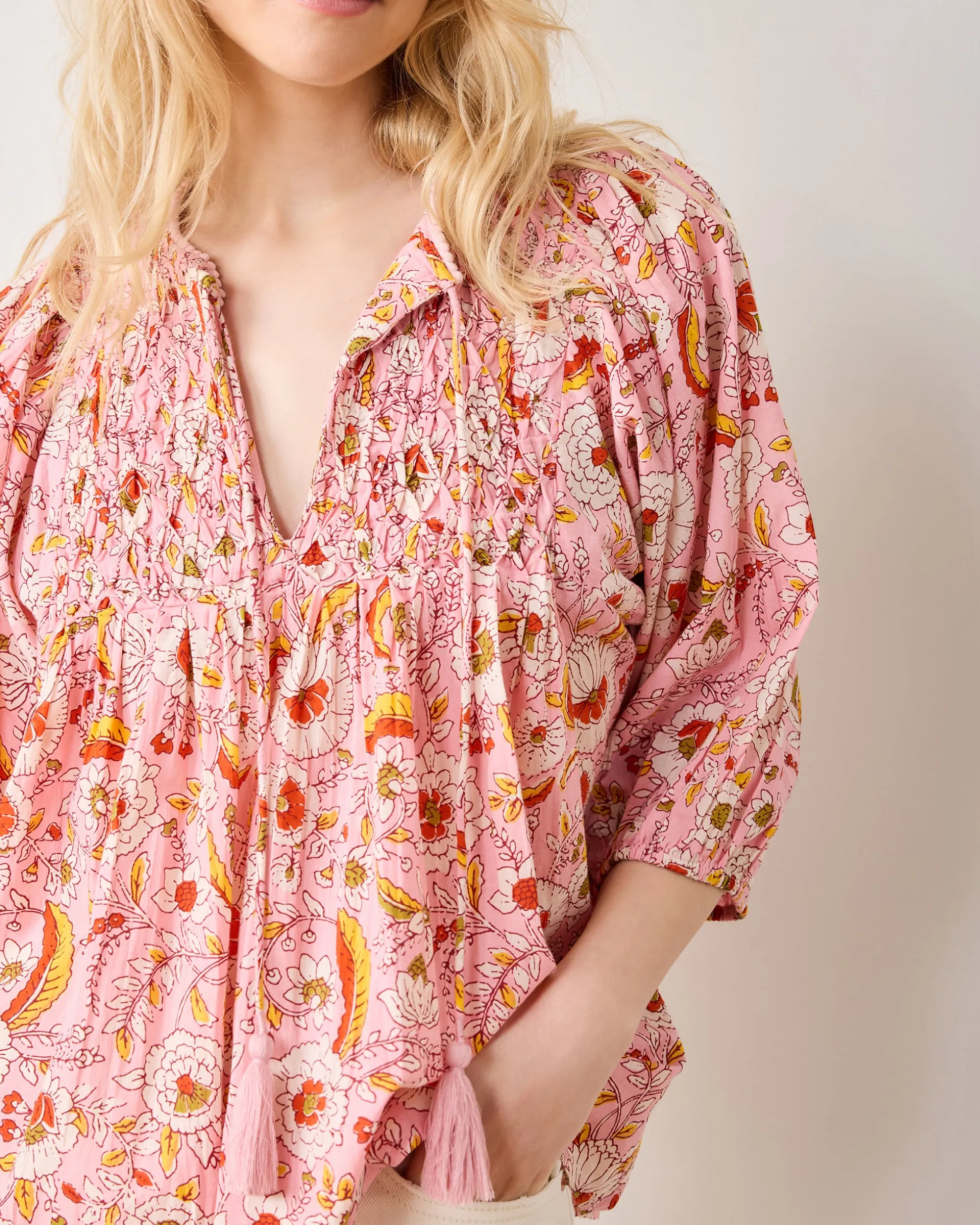 Artifact Blouse in India Bloom