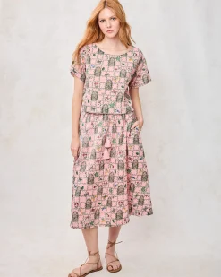 Carry On Top & Sofia Skirt Set in Gilded Greenhouse
