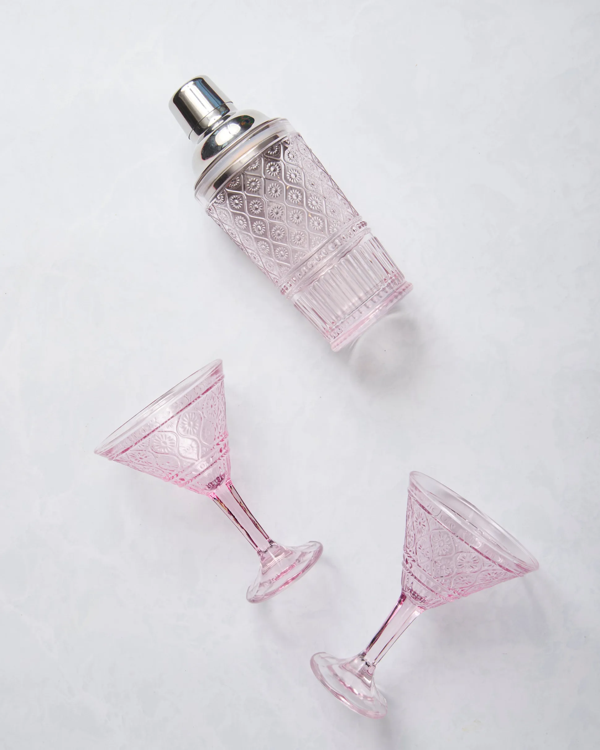 Claro Pink Cocktail Shaker & Martini Set in Pink