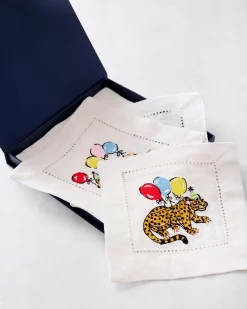 Cocktail Napkins Set of 4 in Birthday Bagheera