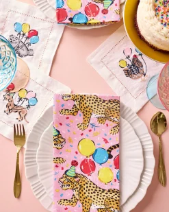 Cocktail Napkins Set of 4 in Birthday Bagheera