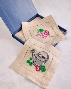 Cocktail Napkins Set of 4 in Green Thumb