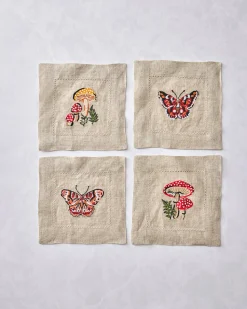 Cocktail Napkins & Tea Towels Bundle in Butterfly Forager