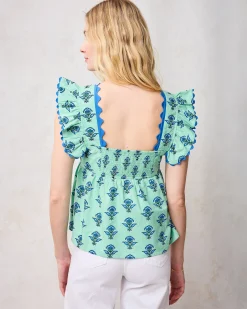 Dunmore Blouse in Aviary Flowers