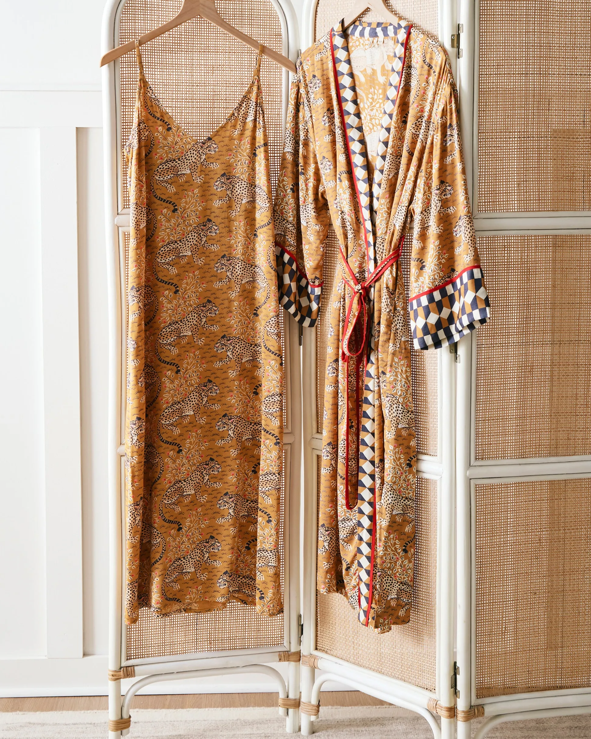 Eco Satin Chic to Sleep Nightie and Eco Satin Robe Set in Bagheera
