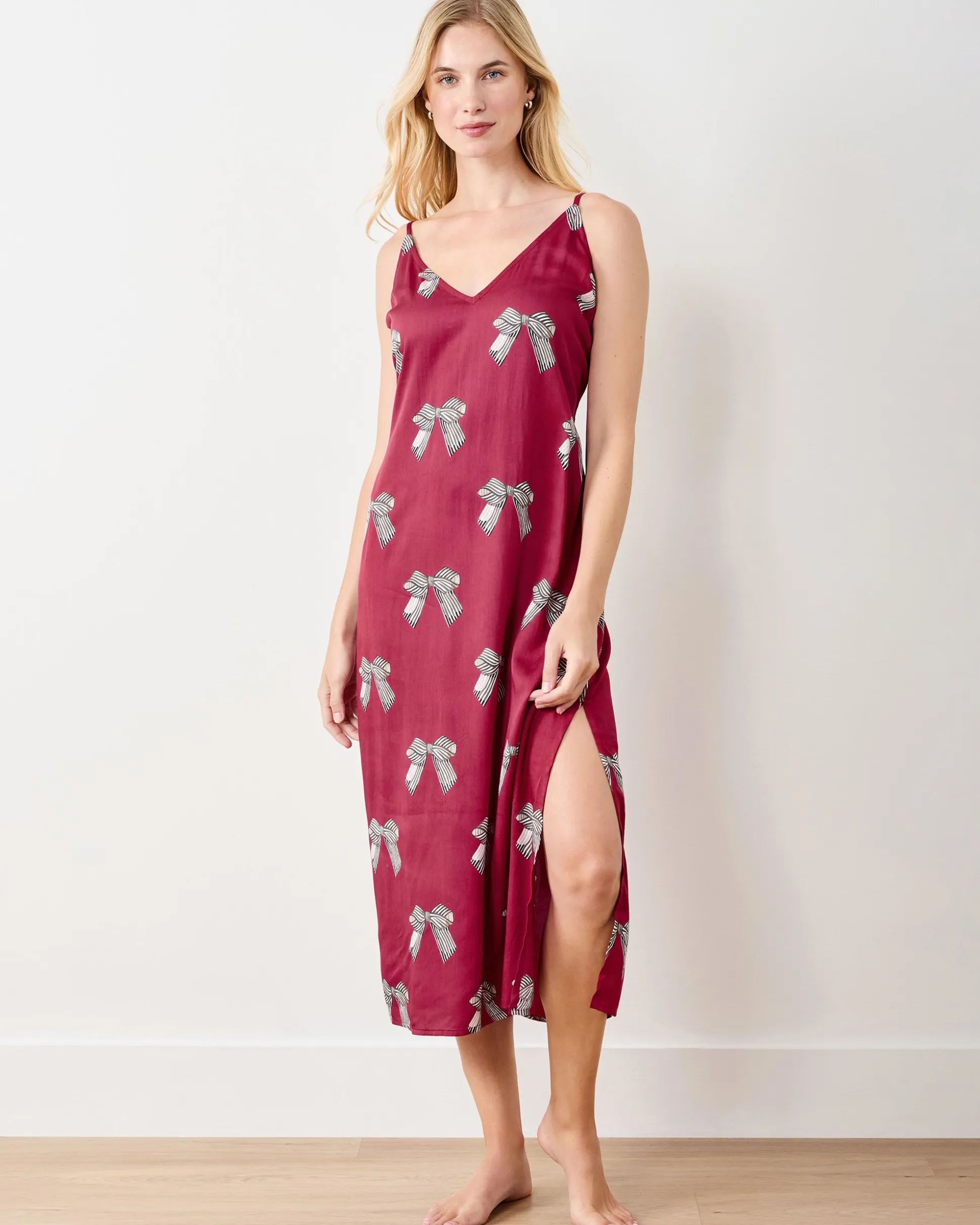 Eco Satin Chic to Sleep Nightie in Bows