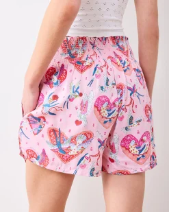 Eco Satin Chloe Short in Swooning Sparrows