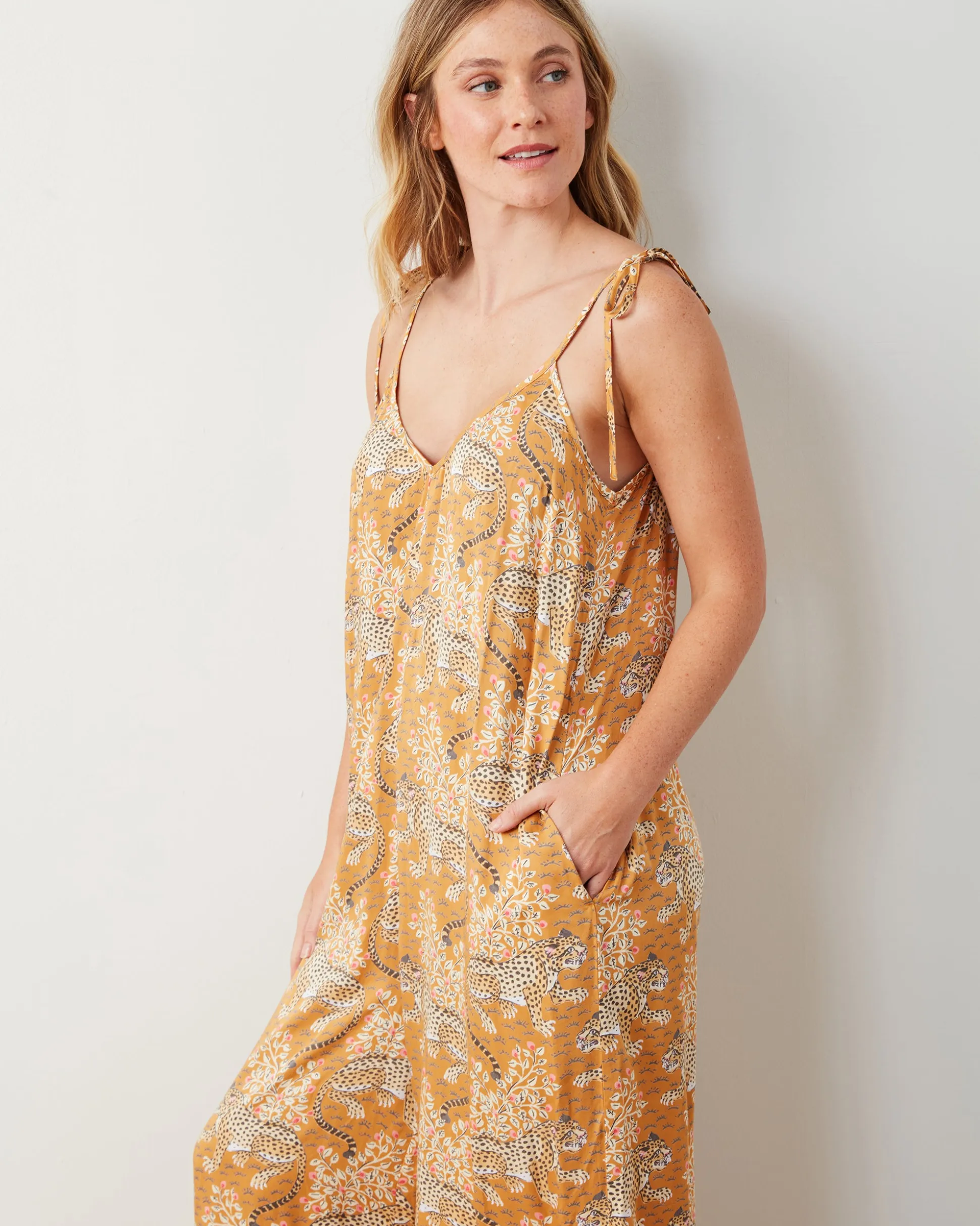 Eco Satin Jaipur Jumpsuit in Bagheera