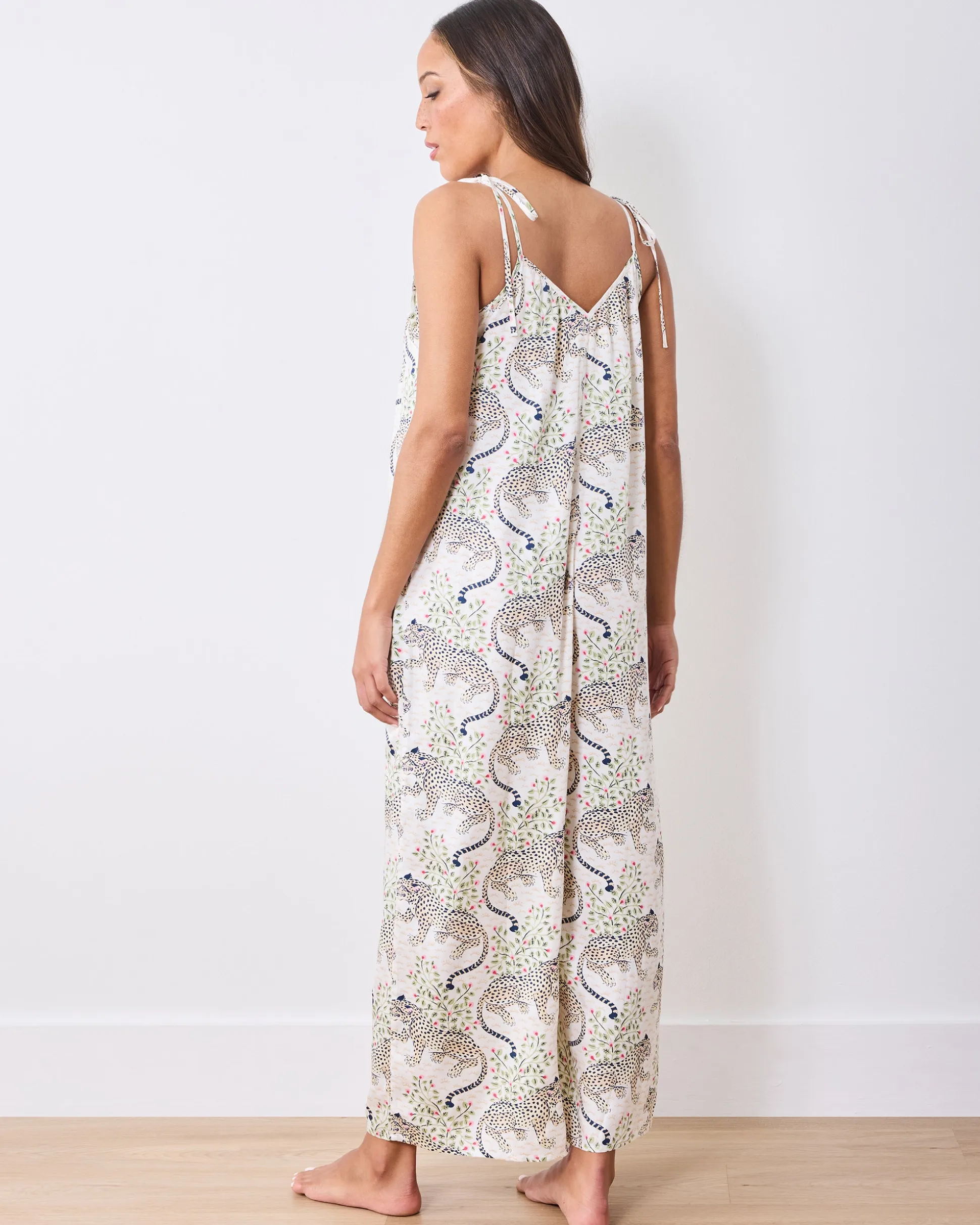 Eco Satin Jaipur Jumpsuit in Bagheera