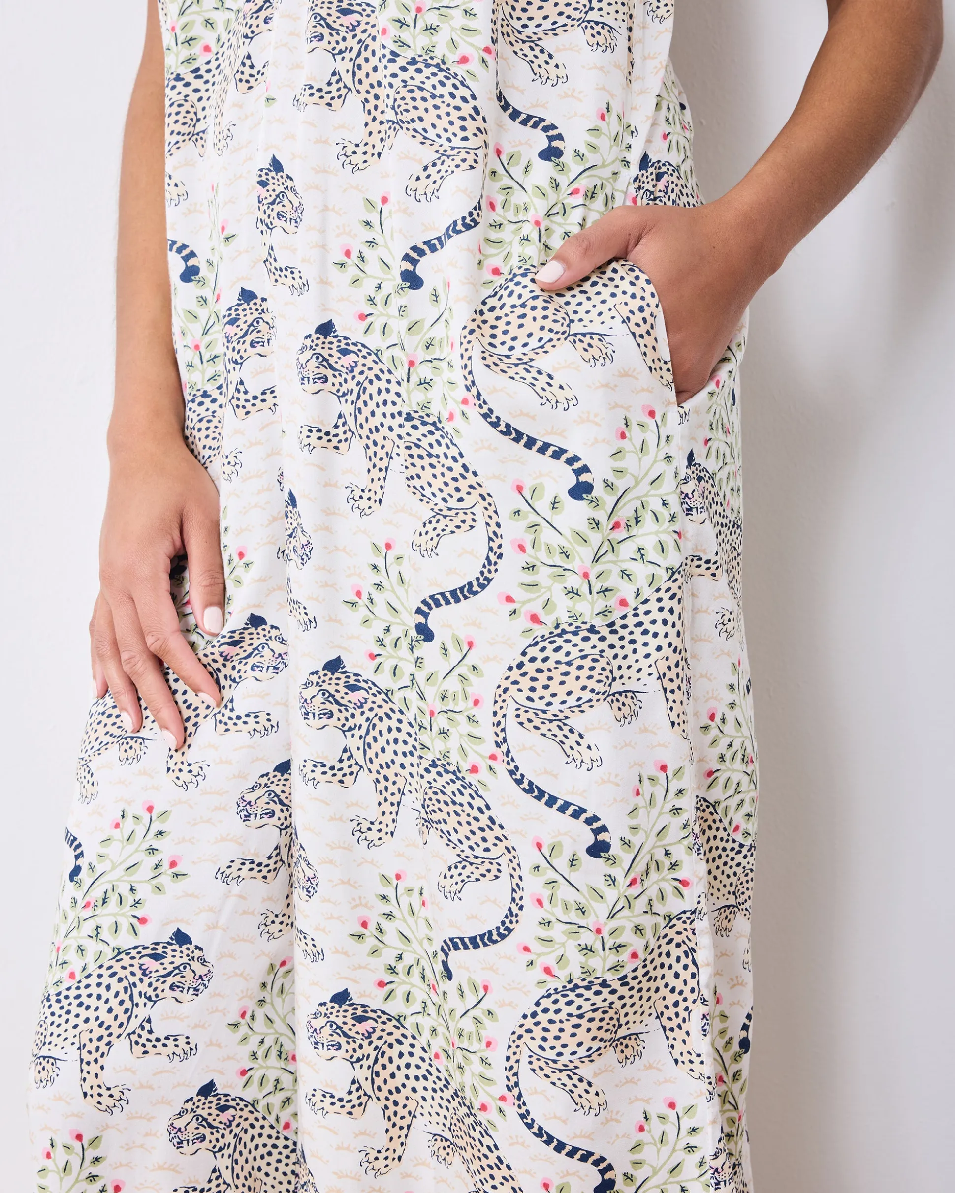 Eco Satin Jaipur Jumpsuit in Bagheera