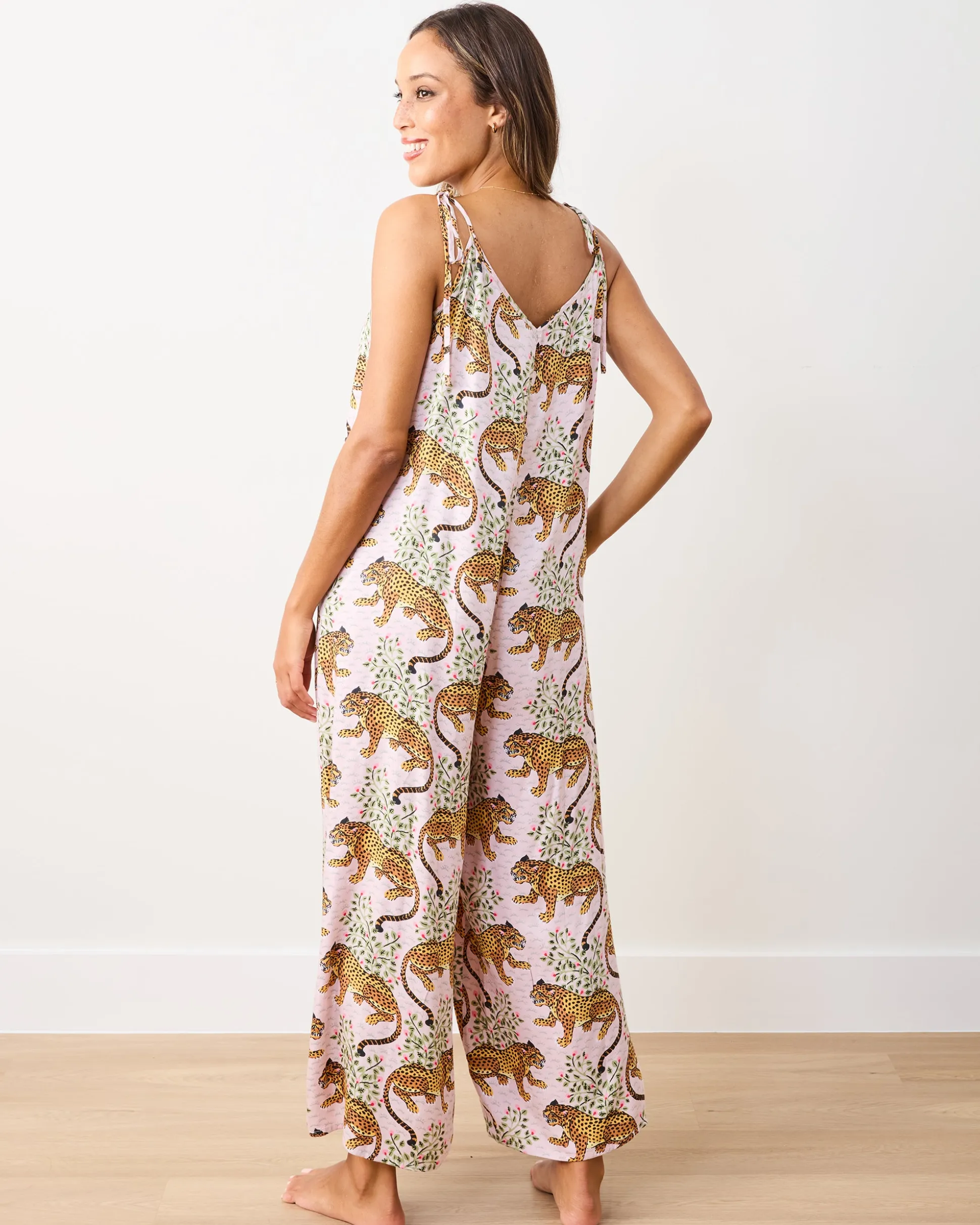 Eco Satin Jaipur Jumpsuit in Bagheera