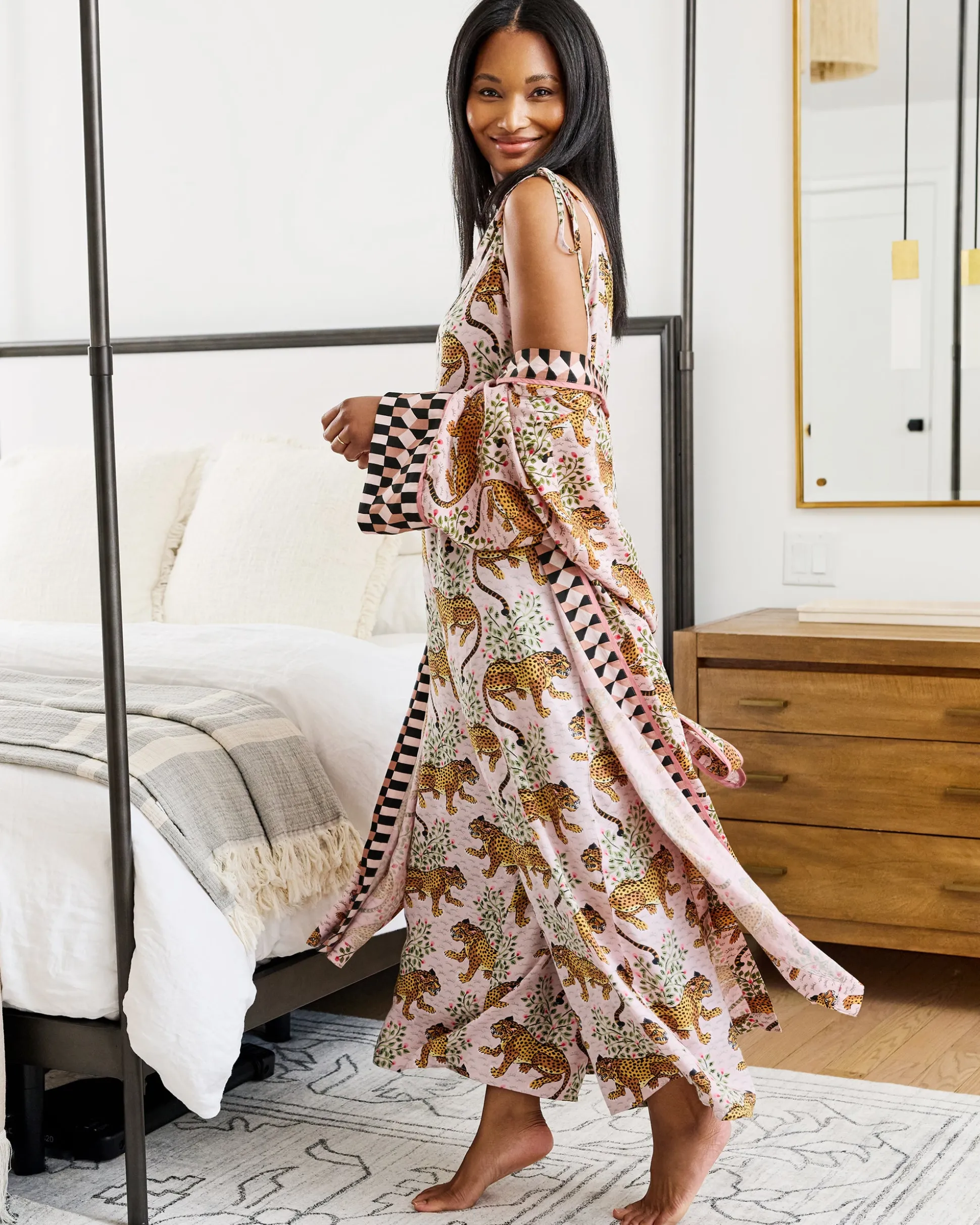 Eco Satin Jaipur Jumpsuit in Bagheera