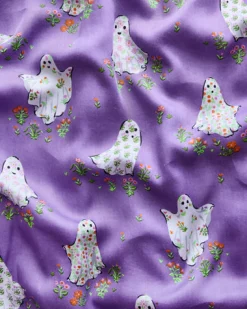 Eco Satin Robe & Chic to Sleep Nightie Bundle in Gardening Ghosts