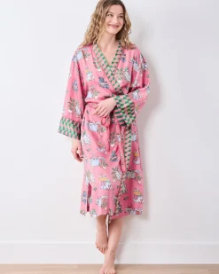 Eco Satin Robe in Spa Day