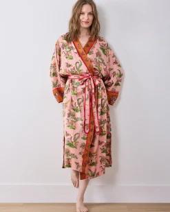 Eco Satin Robe & Sadie Short Set Bundle in Butterfly Forager