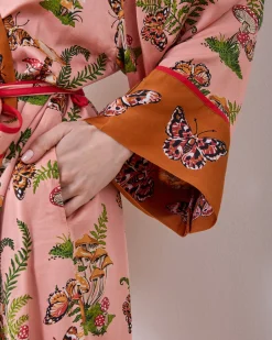 Eco Satin Robe & Sadie Short Set Bundle in Butterfly Forager