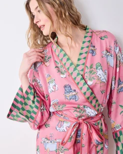 Eco Satin Robe & Slippers Bundle in Spa Day