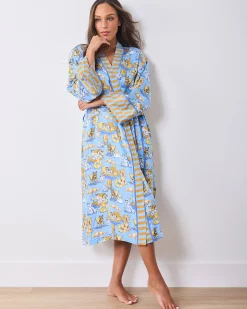 Eco Satin Robe & Sydney Set Bundle in Palm Royale Pooches