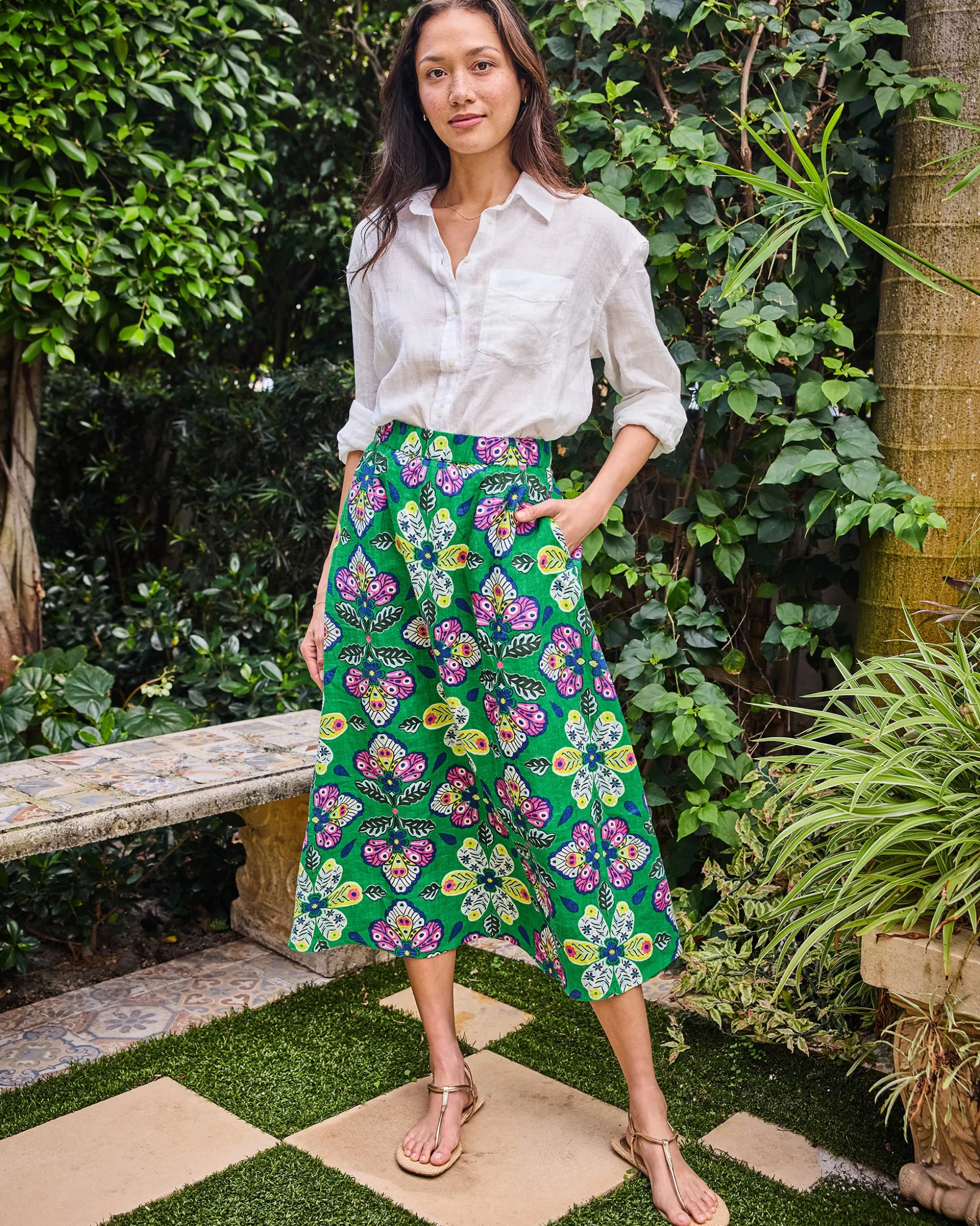Gwyneth Skirt in Kaleidoscope Wings