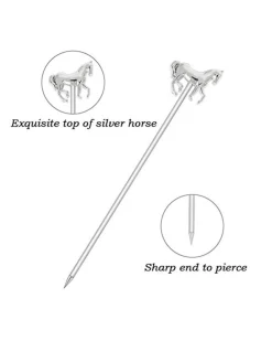 Horse Cocktail Picks Set of 5 in Silver