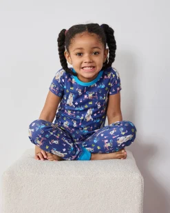Kids Organic Pima Short Sleeve PJ Set Bundle in Gardening Ghosts & It’s Alive