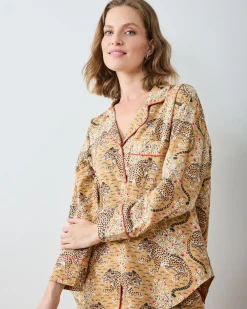 Lightweight Flannel Long PJ Set in Bagheera