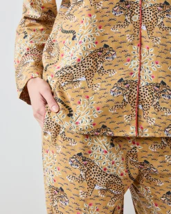 Lightweight Flannel Long PJ Set in Bagheera