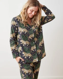 Lightweight Flannel Long PJ Set in Bagheera