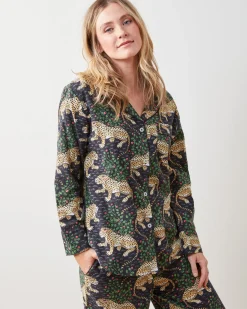 Lightweight Flannel Long PJ Set in Bagheera