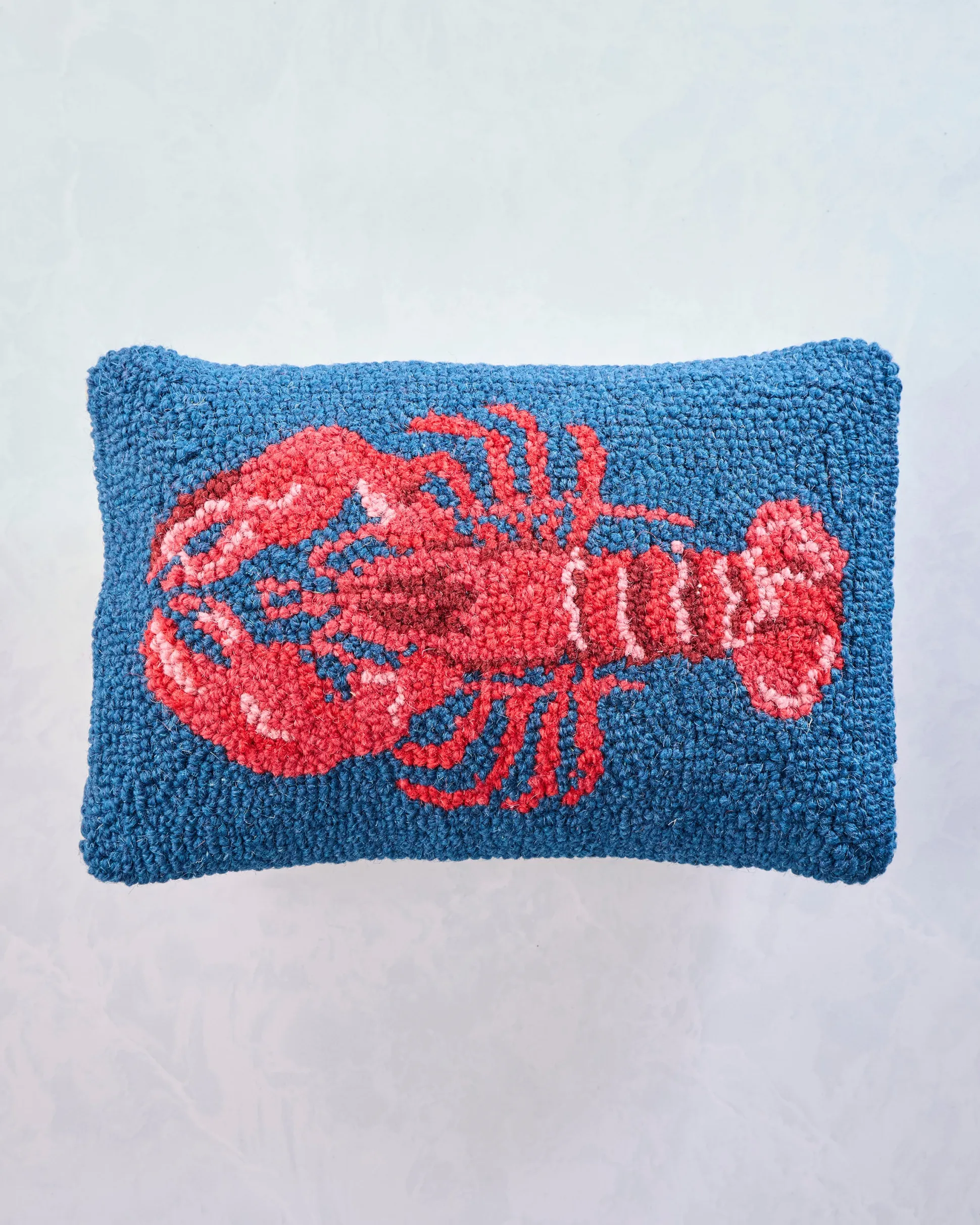 Lobster Hook Pillow in Blue Combo