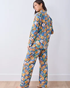 Long PJ Set in Bagels & Schmear