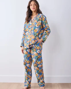 Long PJ Set in Bagels & Schmear