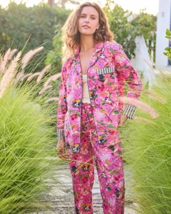 Long PJ Set in Bird & Blossom