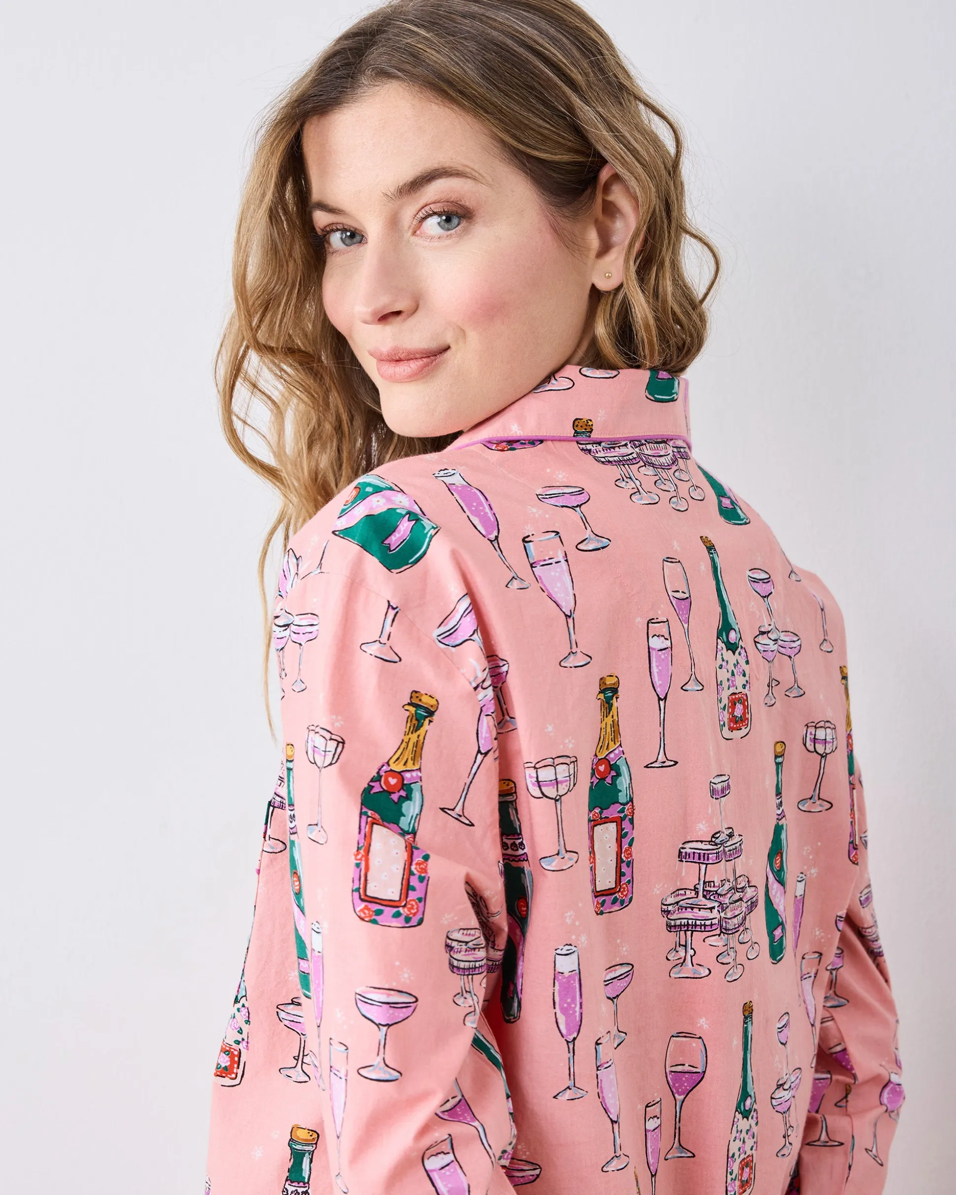 Long PJ Set in Champagne Tower