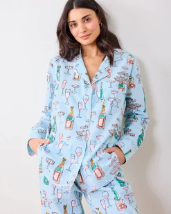 Long PJ Set in Champagne Tower