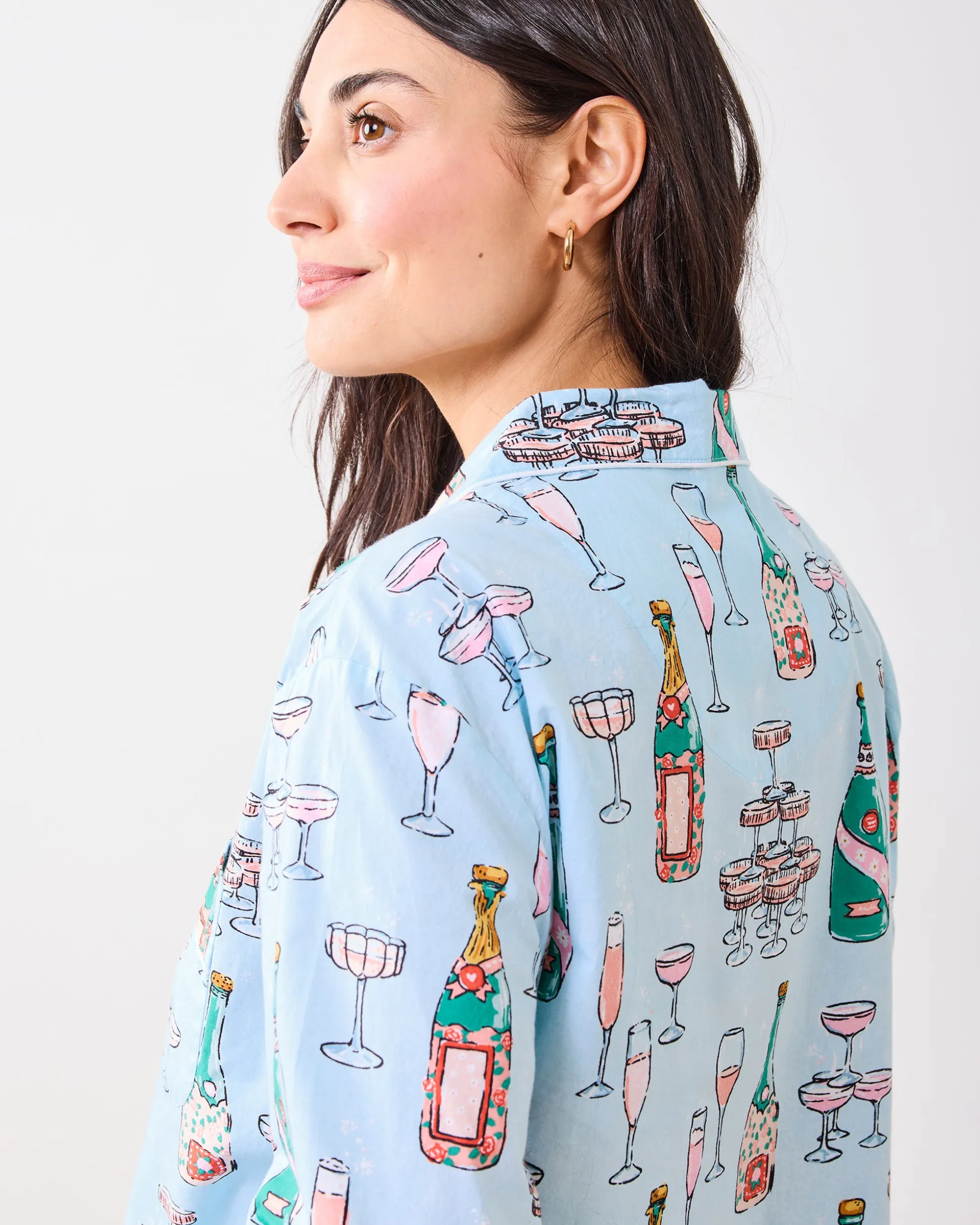 Long PJ Set in Champagne Tower