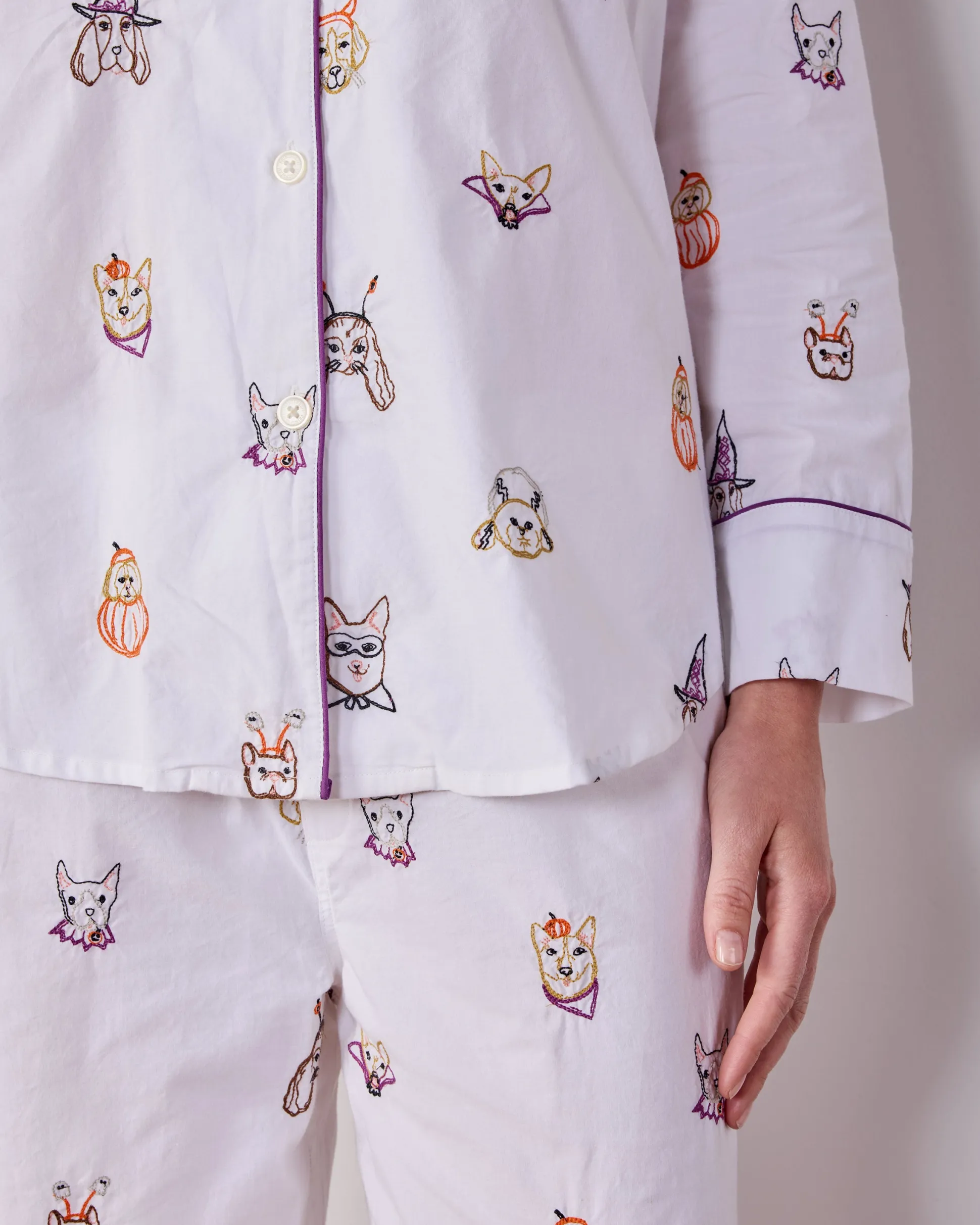 Long PJ Set in Halloween Hounds