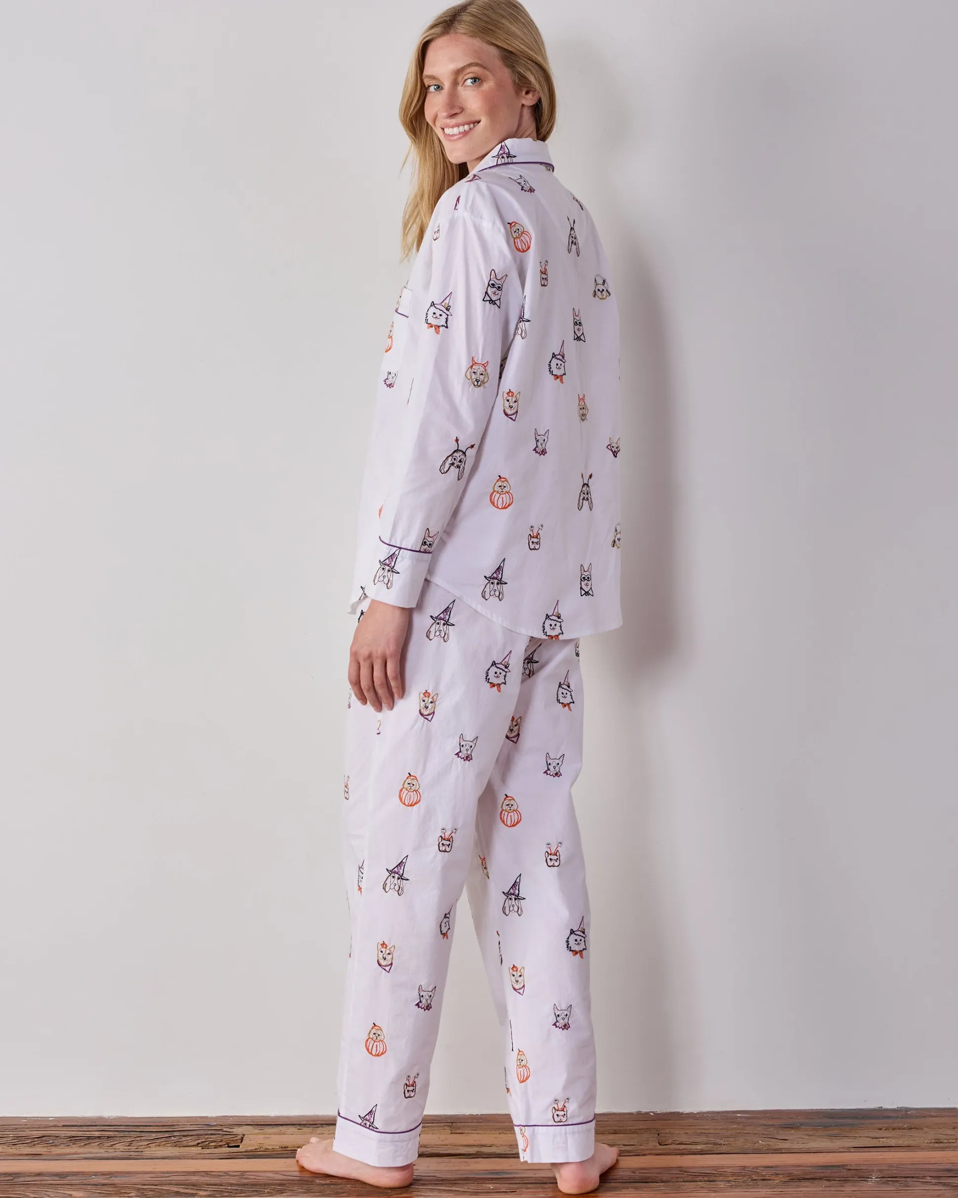 Long PJ Set in Halloween Hounds
