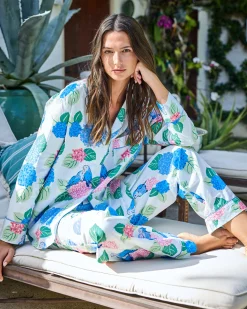 Long PJ Set in Hydrangea Honeymoon