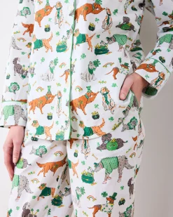 Long PJ Set in Lucky Paws