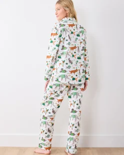 Long PJ Set in Lucky Paws