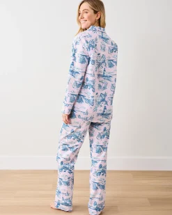 Long PJ Set in Mermaid Toile