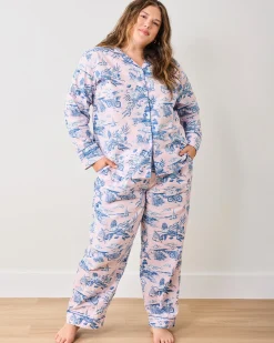 Long PJ Set in Mermaid Toile