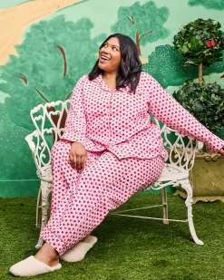 Long PJ Set in Mini Candy Hearts