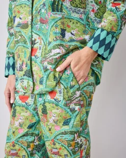 Long PJ Set in Rabbit Wonderland