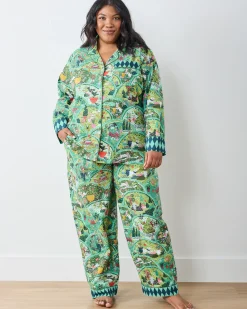 Long PJ Set in Rabbit Wonderland