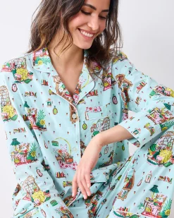 Long PJ Set in Reading Nook