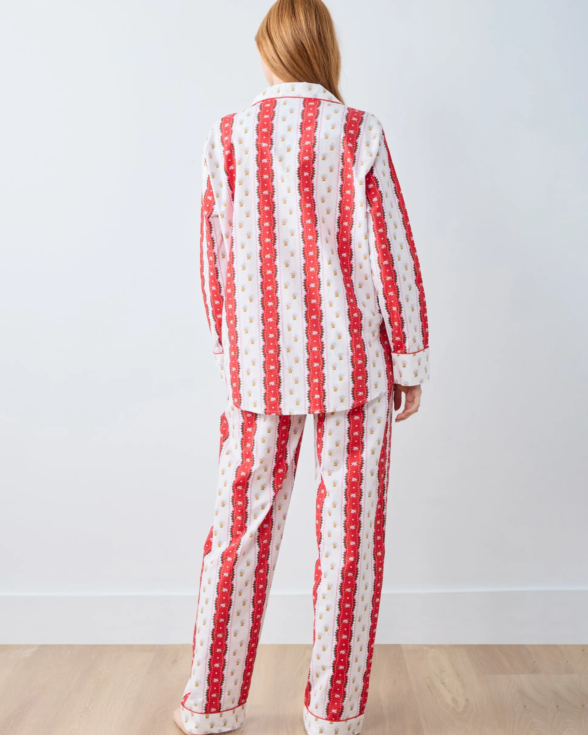 Long PJ Set in Sweetheart Stripes