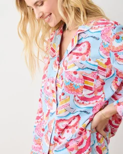 Long PJ Set in Vintage Cakes